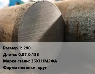 Поковка круглая 290 L=0.07-0.135 Сталь: 35ХН1М2ФА круг